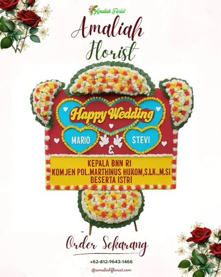 Papan Bunga Pernikahan Sukaraja Nuban